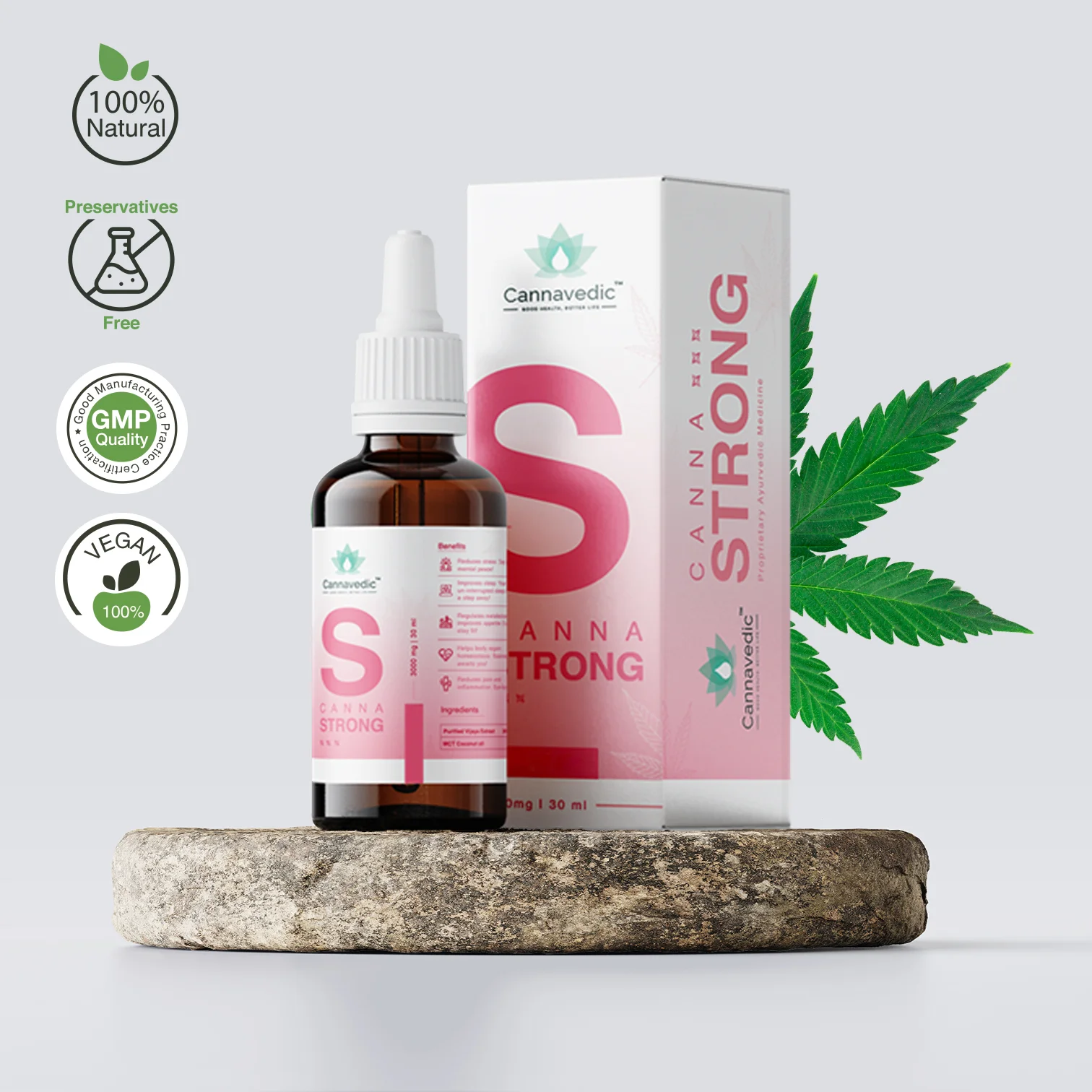 CannaStrong THC+CBD Oil (2:1|THC:CBD) 3000mg